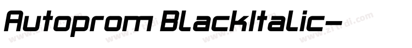 Autoprom BlackItalic字体转换 Autoprom BlackItalic字体转换